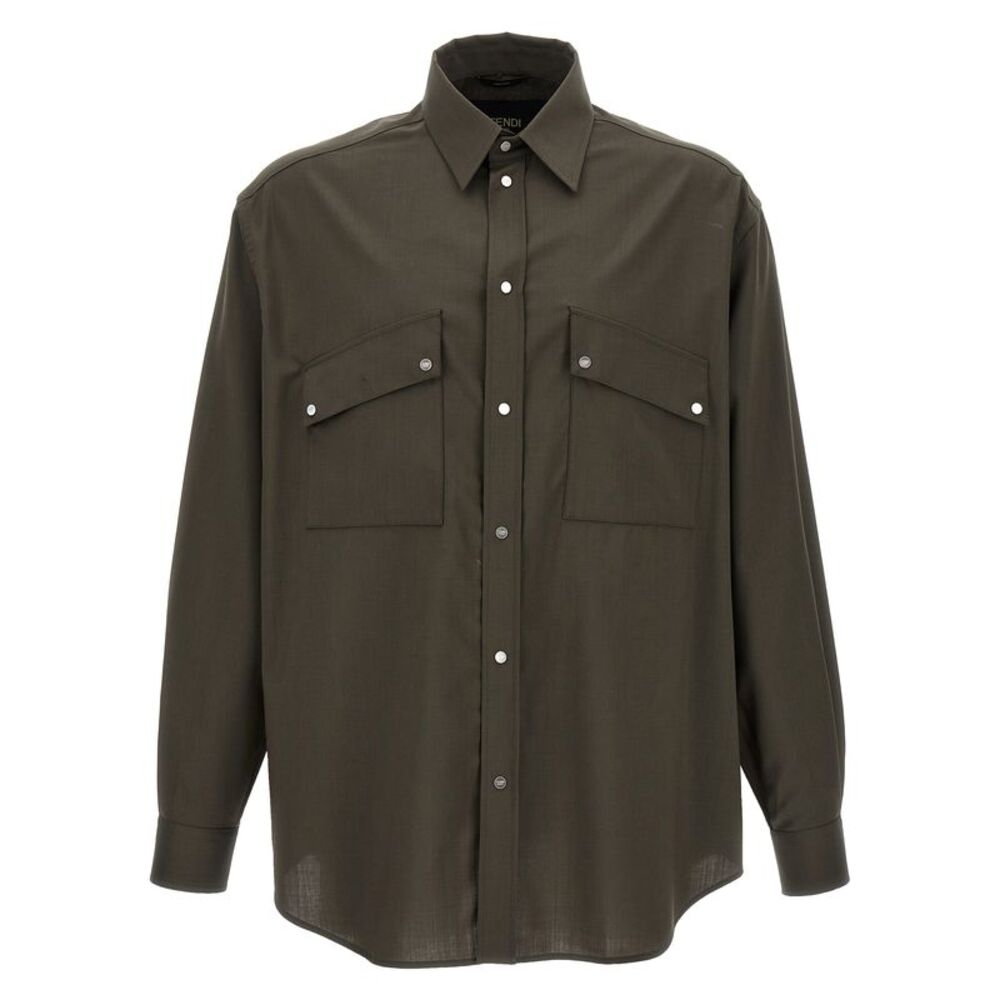 Fendi Bicolor Wool Men's Blouse